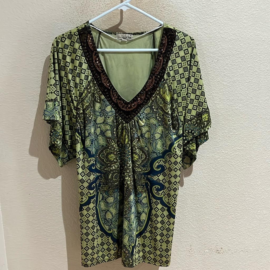 Beautiful Multi Patterned Blouse.